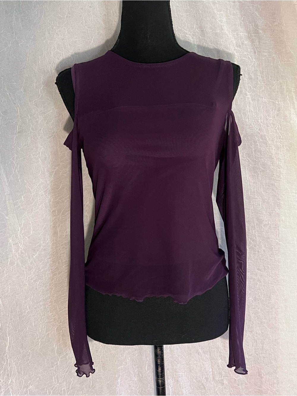 Garage purple sheer top